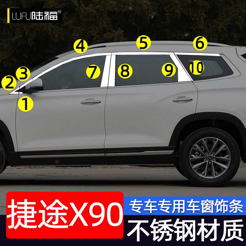 捷途X90/X90PLUS/X95车窗亮条