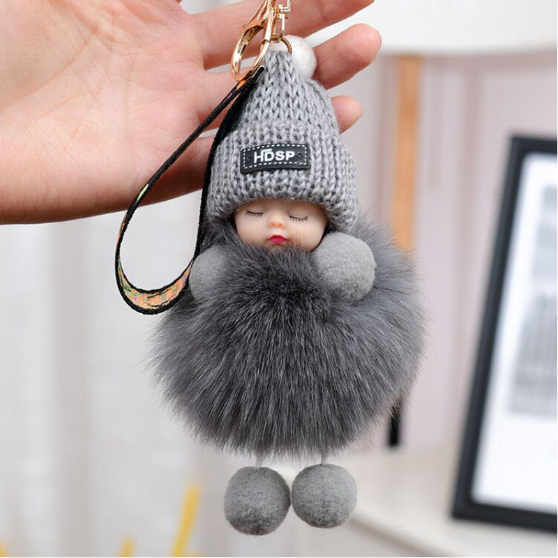 网红毛绒球钥匙扣可爱公仔
