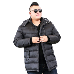 胖无忧加肥加大码中长款男装羽绒服胖子胖人肥佬显瘦胖子潮外套