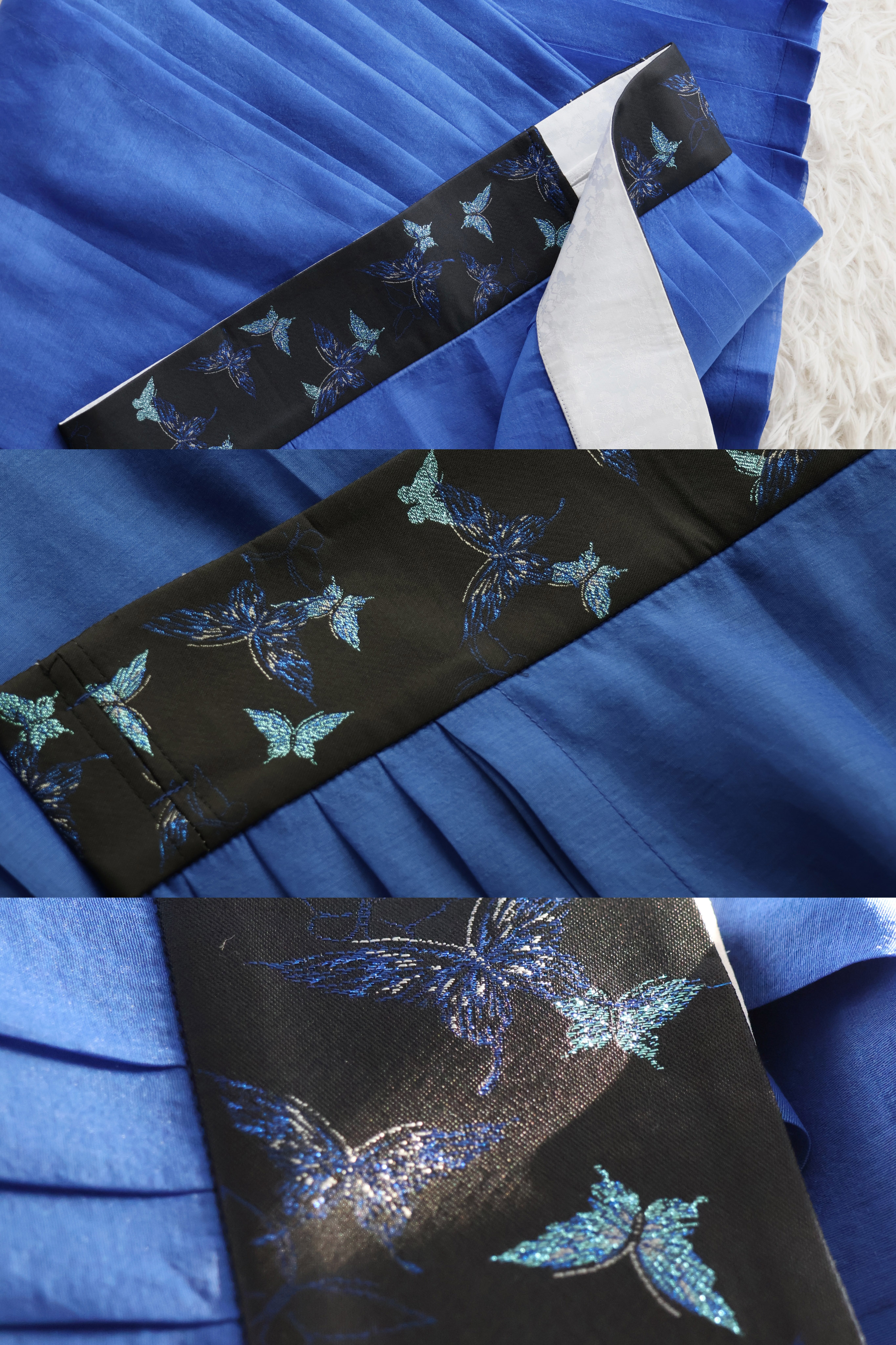 【椿染】蝴蝶 原创定织汉服布料仿妆花眉子衣缘宋明缘边