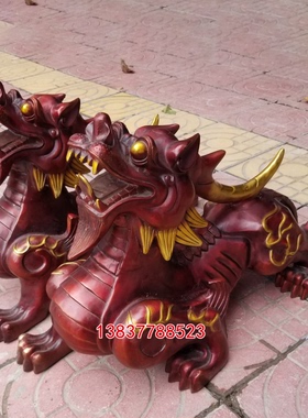 铜貔貅一对皮丘天禄独角兽客厅