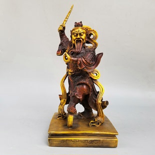 铜王天君像威灵显化天尊三眼灵官雷公火神护法家居中式王灵官摆件