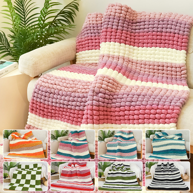 雪球球球线手工毯子盖毯