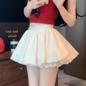 港味风格 花苞蓬蓬半身裙女夏季 防走光高腰芭蕾裙显瘦A字短裙子潮