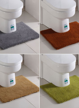 u形垫门垫马桶垫卫生间脚垫浴室厕所吸水防滑地垫子凹垫可机洗
