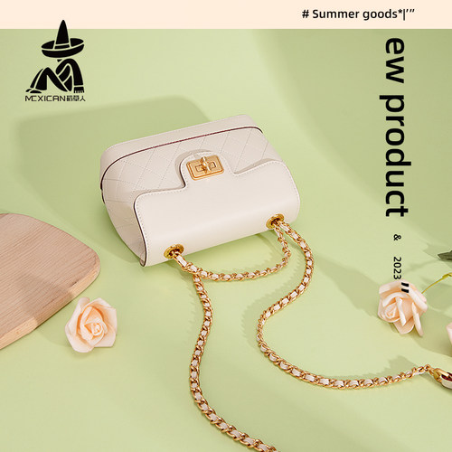 Mexican/稻草人真皮水桶包