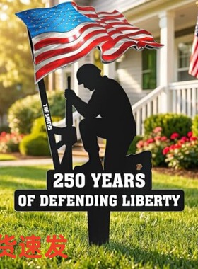 跨境创意Years of Defending Liberty Metal Garden周年金属插牌