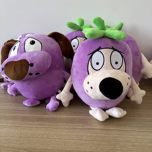 跨境eggplant Courage Plush玩偶毛绒玩具茄子狗公仔紫狗安抚礼物