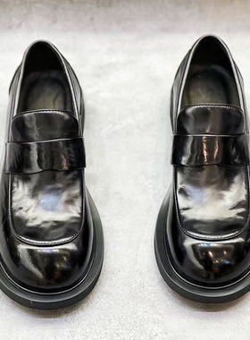 欧洲站欧洲站男士商务休闲切尔西靴子方头黑色防滑结婚百搭透气