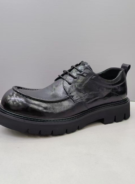 W578男鞋2025秋季新款商务正装鞋男真皮厚底耐磨舒适系带公务鞋男
