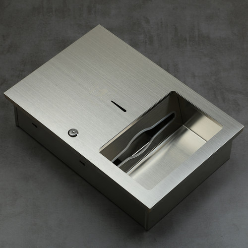 304不锈钢嵌入墙式暗藏擦手纸箱
