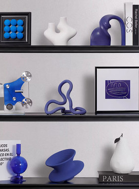 法式宝蓝色克莱因蓝艺术摆件装饰