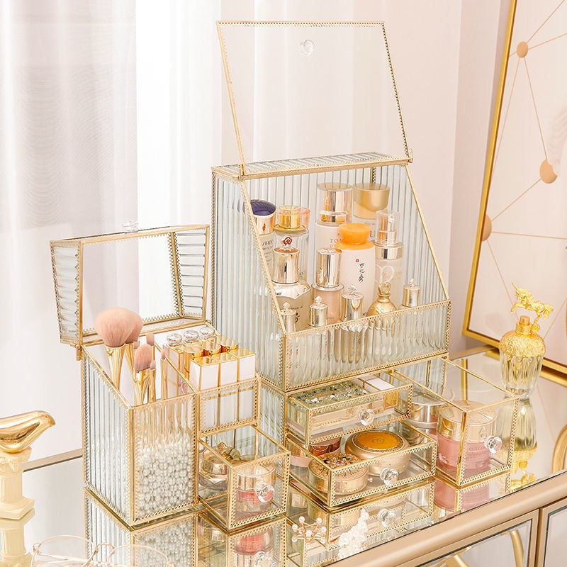 网红收纳盒化妆台洗手间装饰品