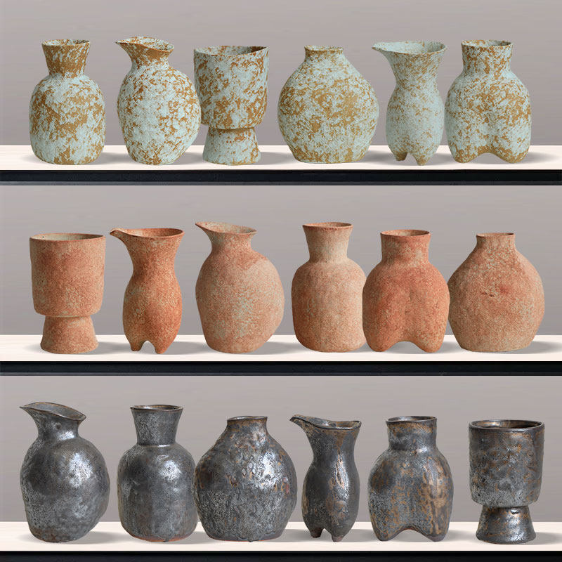 做旧仿古侘寂风陶瓷花瓶陶罐古朴插花茶室客厅民宿禅意桌面小摆件,家居饰品,花瓶,淘宝优惠券,粉丝福利购,淘宝优惠卷