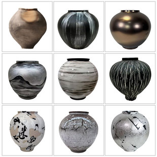 宋代美学仿古陶罐花器落地花瓶摆件样板间展厅别墅庭院花园装饰品