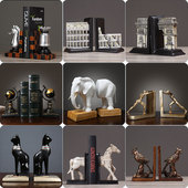 家居样板间装 欧式 书挡复古书立创意书房摆件书靠书夹美式 饰品摆设