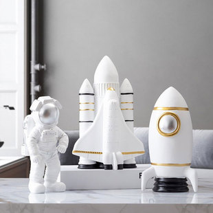 太空飞船火箭航天宇航员模型摆件样板间儿童房男孩卧室书桌装 饰品