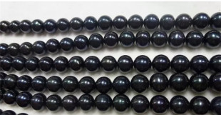 黑色 纯 珍珠项链 淡水 天然淡水黑珍珠项链珍珠项链 天然