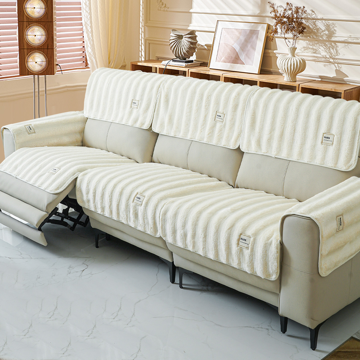 新款秋冬季毛绒沙发垫高级感防滑法兰绒坐垫保暖可定制套罩盖布巾,居家布艺,沙发垫,淘宝优惠券,粉丝福利购,淘宝优惠卷