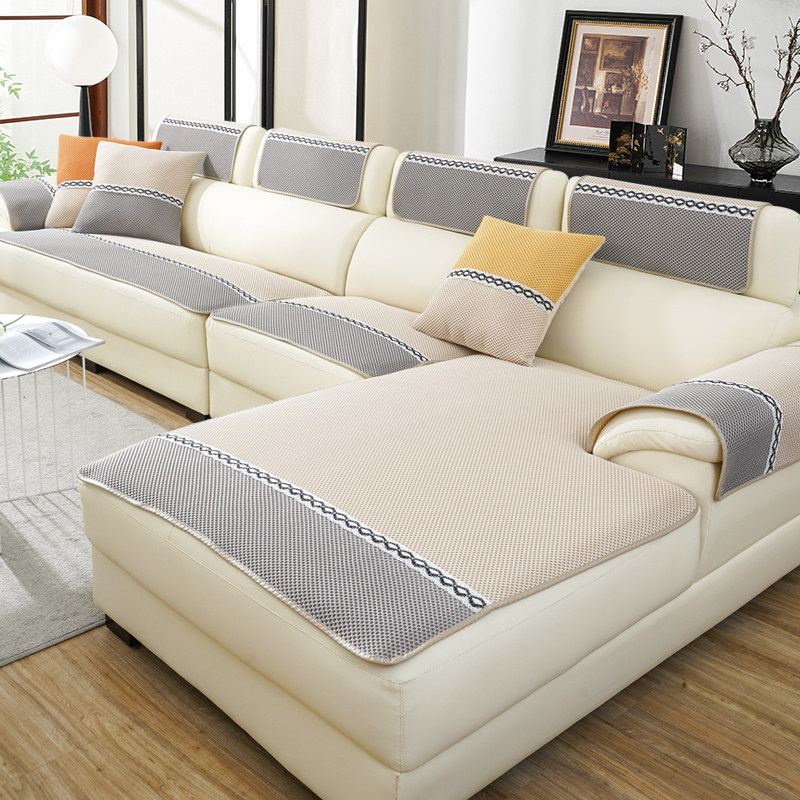 真皮防滑沙发垫灰色四季通用贵妃意式直排沙发套盖布巾定制坐垫子,居家布艺,沙发垫,淘宝优惠券,粉丝福利购,淘宝优惠卷