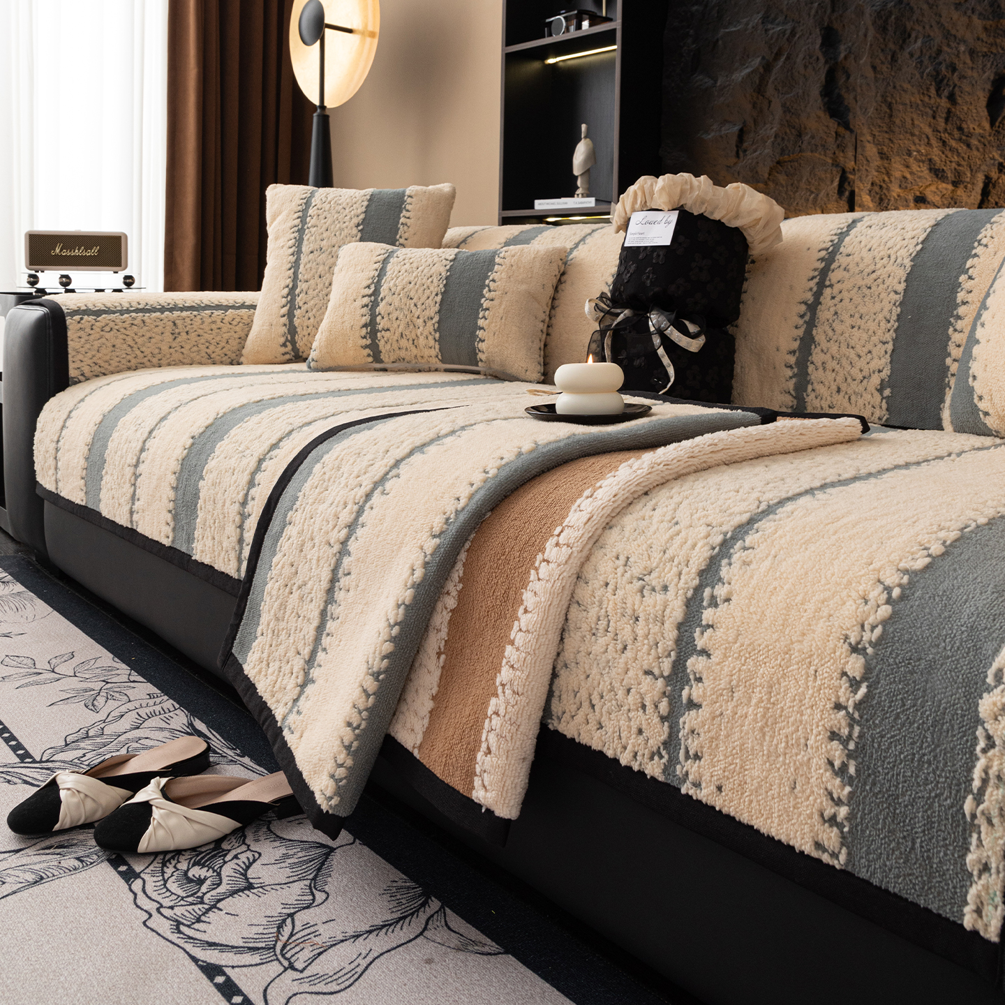 凯尔乐新款毛绒沙发垫防猫爪