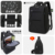 Classic Black with Black Chest Bag, Large Single Compartment Upgraded Version