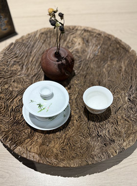 木渣侘寂风铁梨木风化木茶盘果盘天然形成整木