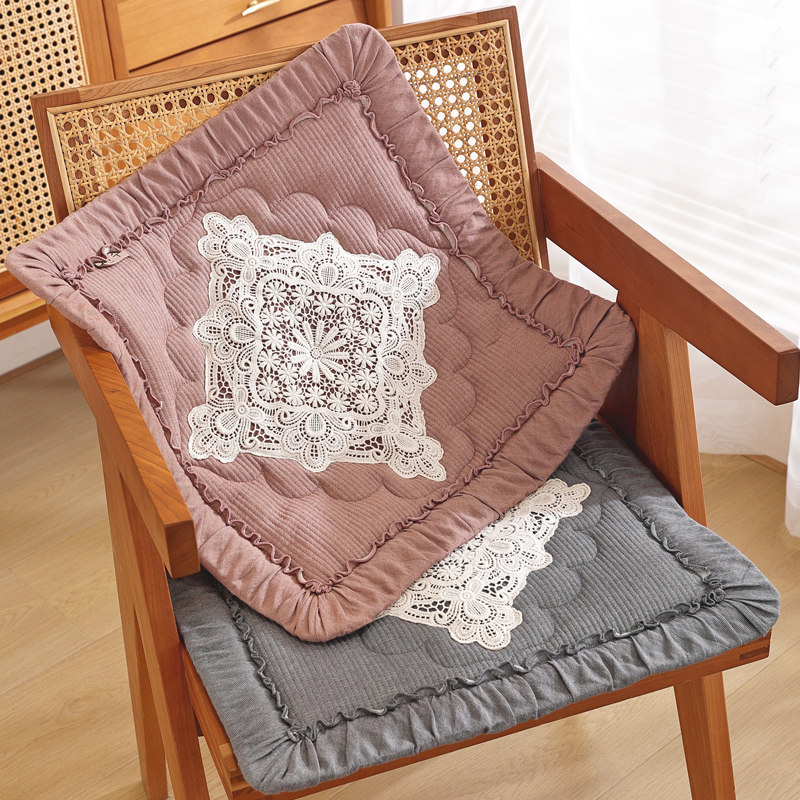 韩式全棉加厚坐垫办公室防滑椅子垫可机洗餐椅垫四季透气汽车座垫,居家布艺,椅垫,淘宝优惠券,粉丝福利购,淘宝优惠卷