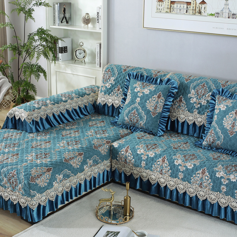 冬季加厚毛绒欧式风沙发巾定制