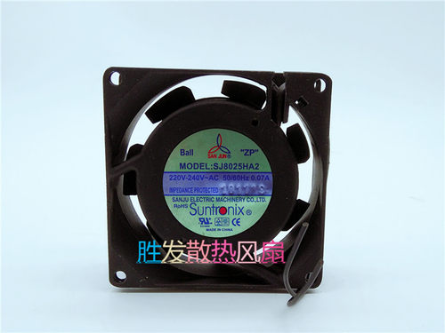 SJ80025HA2全新原装三巨 AC220V 8025 110V HA1 双滚珠散热风扇