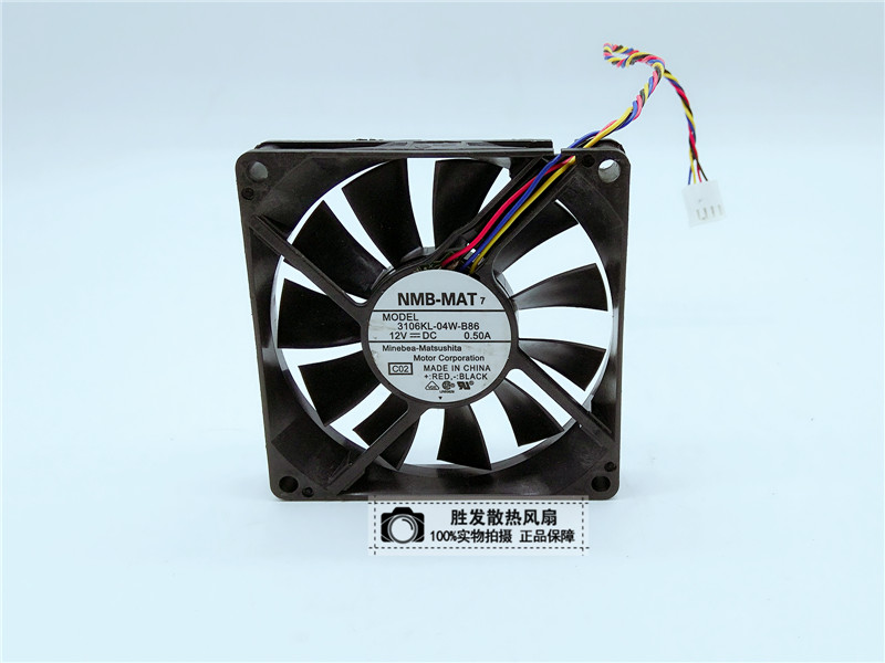 正品NMB 3106KL-04W-B86 8015 12V 0.50A 8CM/厘米 PWM控速风扇