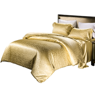 康煌真丝四件套100桑蚕丝床单别墅床品蚕丝四件套官方旗舰店正品