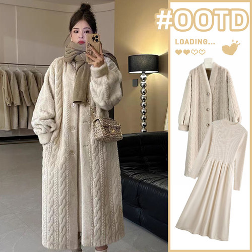 休闲秋冬长袖+裙子纯色套装