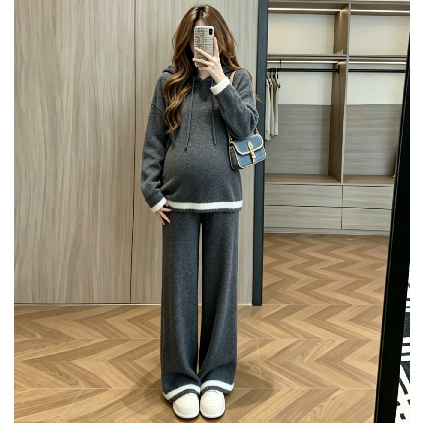 秋冬孕妇两件套韩版时尚百搭