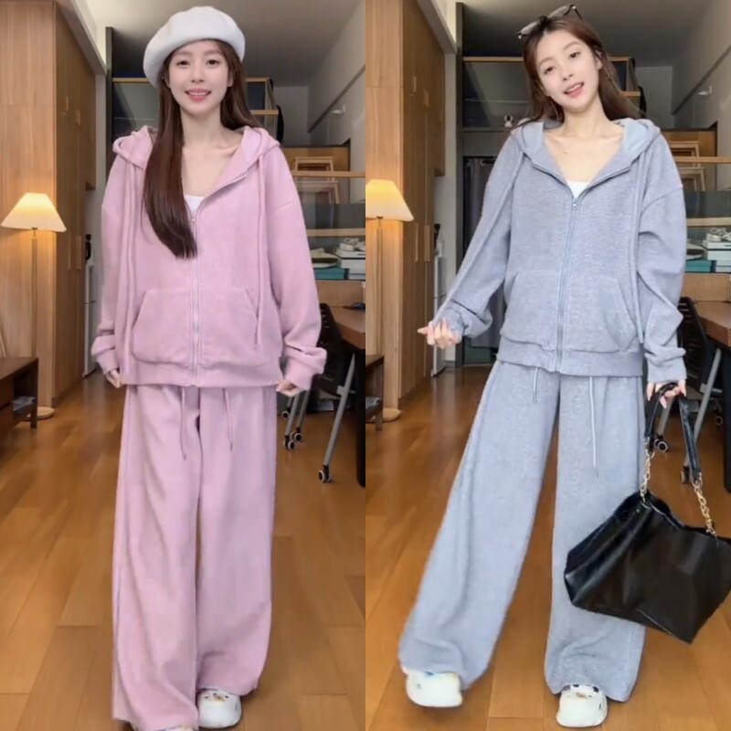 孕妇春秋韩版外套阔腿裤两件套