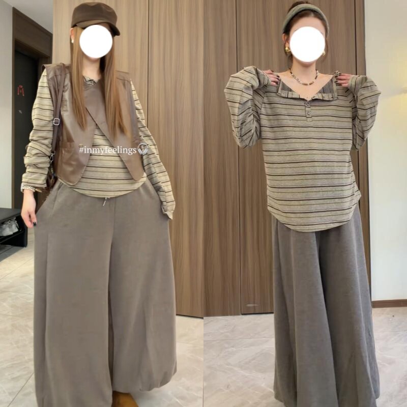 孕妇春秋韩版马甲三件套