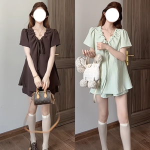 孕妇两件套夏季韩版大码