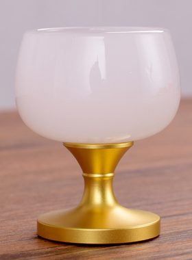 供奉酒杯仿玉石头财神供杯