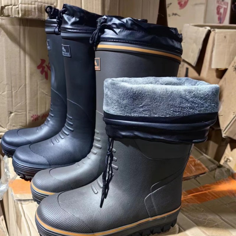 2025新款冬季防水加绒加厚保暖防寒户外钓鱼靴子雨鞋水鞋套鞋雨靴,流行男鞋,雨鞋,淘宝优惠券,粉丝福利购,淘宝优惠卷
