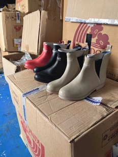 新品 时尚 女士低帮短筒轻便瘦脚雨鞋 花园鞋 纯色防水 水鞋 2024夏季