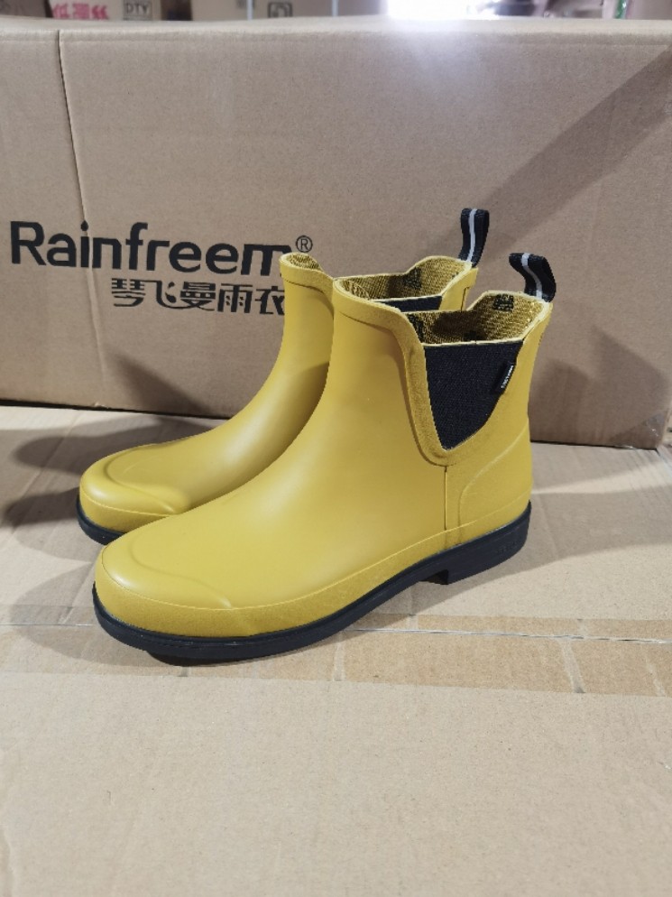 春季时尚情侣英伦雨鞋男女橡胶防水防滑低帮轻便花园鞋水鞋雨靴