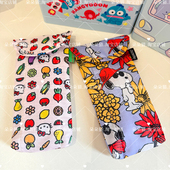 韩单同款 kitty猫咪印花便携夹棉内胆袋墨镜收纳眼镜包 hello