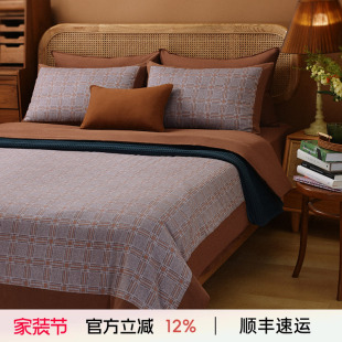 阳春小镇复古床上四件套全棉纯棉床单被罩枕罩床品结婚轻奢高级感
