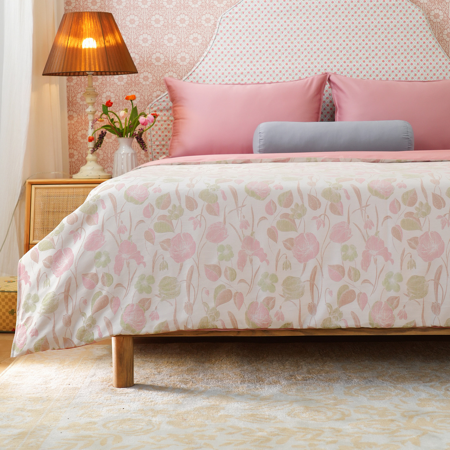 阳春小镇床上四件套纯棉被罩床单枕罩高级感主卧室亲肤四季定制