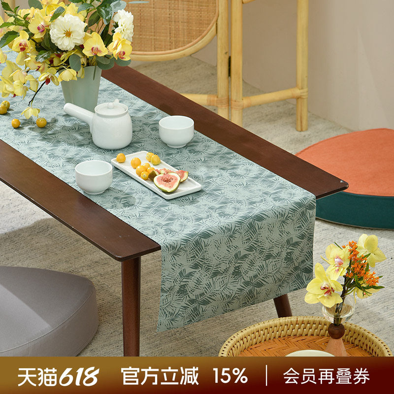 阳春小镇日式双面茶旗棉布家用干泡茶席茶盘垫布艺茶垫桌旗茶旗布