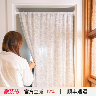 阳春小镇碎花门帘隔断帘遮挡帘新款 高档高级厨房卧室房间家用定制