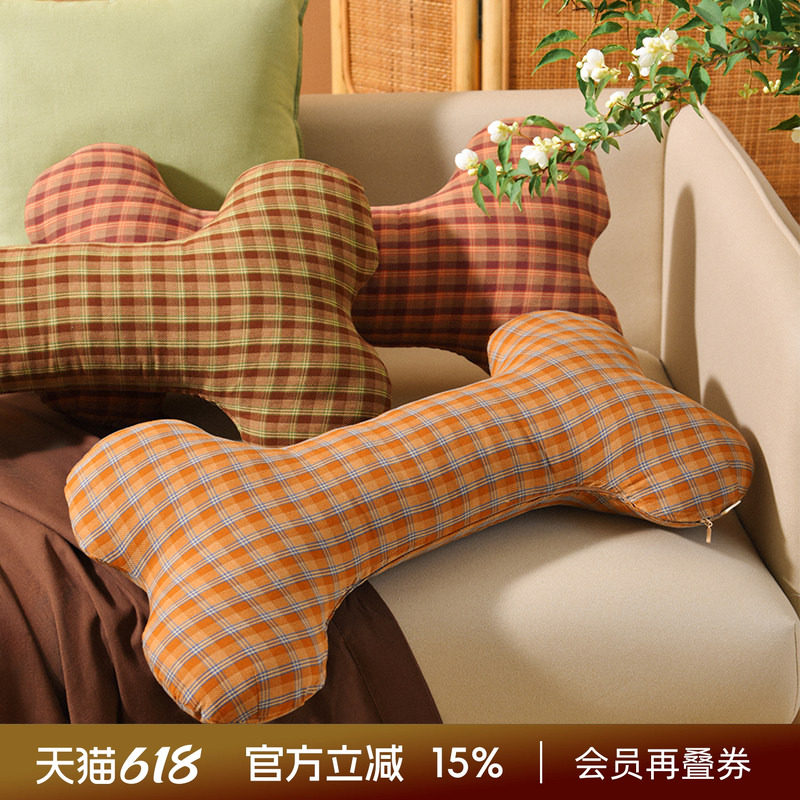 阳春小镇骨头枕头棉睡觉长条抱枕夹腿抱睡公仔玩偶女生侧睡可拆洗