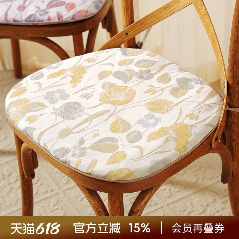 阳春小镇马蹄形椅垫坐垫餐椅垫新中式座垫防滑轻奢高级感家用四季