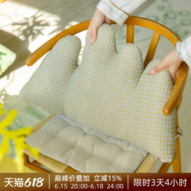 阳春小镇腰枕靠垫办公椅靠背垫工位腰靠垫护腰座椅腰托可拆洗久坐