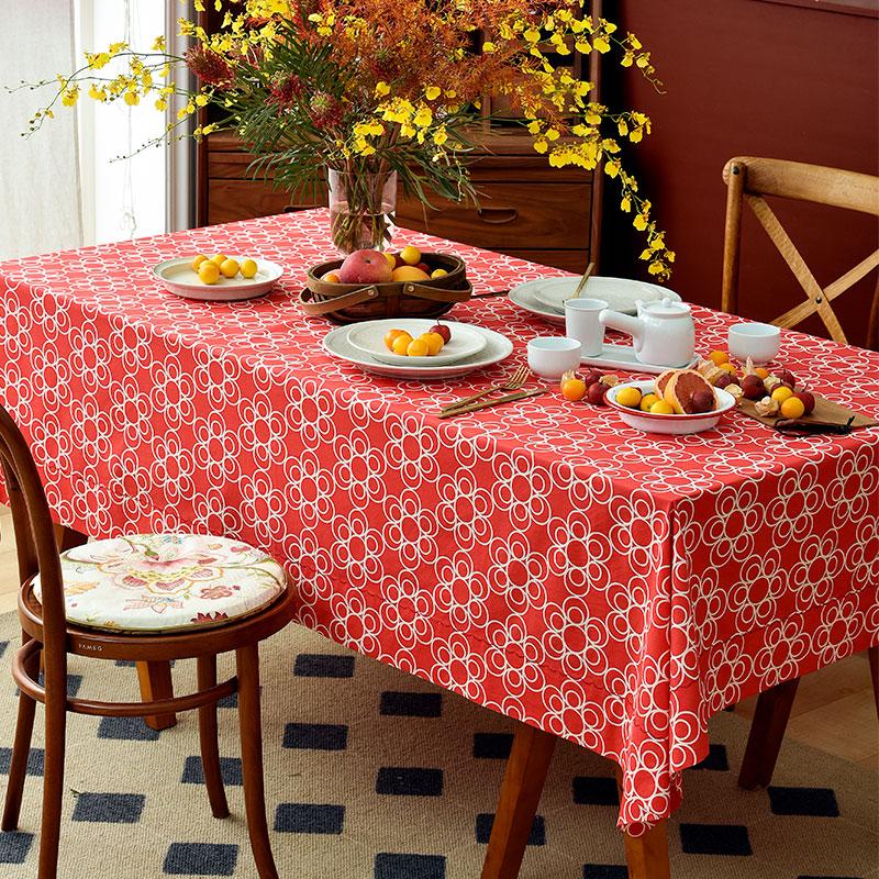 纯棉桌布阳春小镇新中式